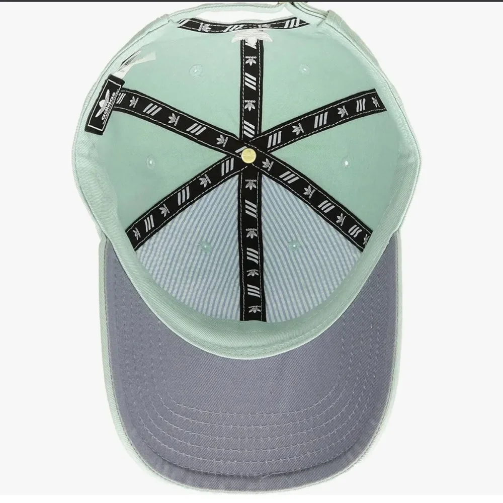 adidas Original Teal Green and White Hat with embroidered logo adjustable NWOT